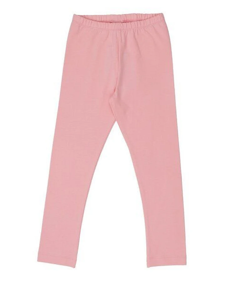 Leggings Rosa Uni Bio-Baumwolle GOTS – Walkiddy