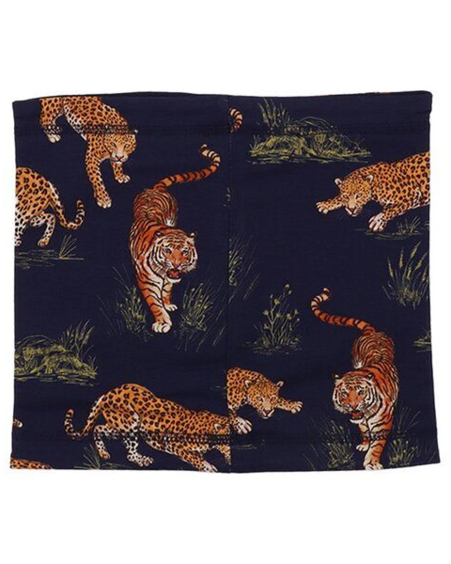Loop-Schal Dunkelblau Tiger & Leopard Bio-Baumwolle GOTS weich – Walkiddy – Ansicht 3