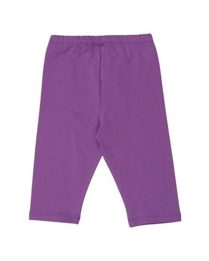 3/4-Leggings Lila Uni Bio-Baumwolle GOTS – Walkiddy