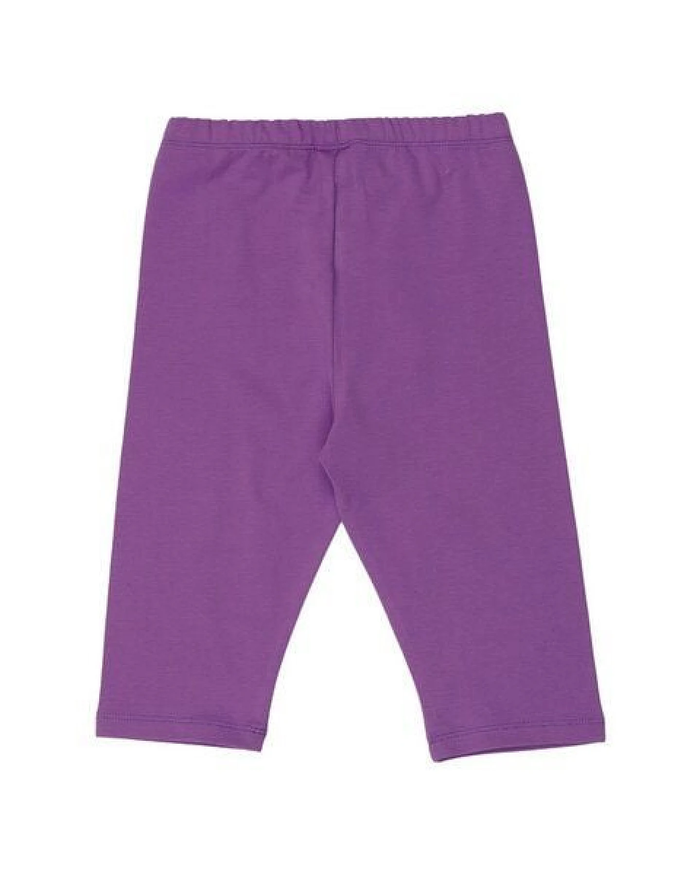 3/4-Leggings Lila Uni Bio-Baumwolle GOTS – Walkiddy – Ansicht 2