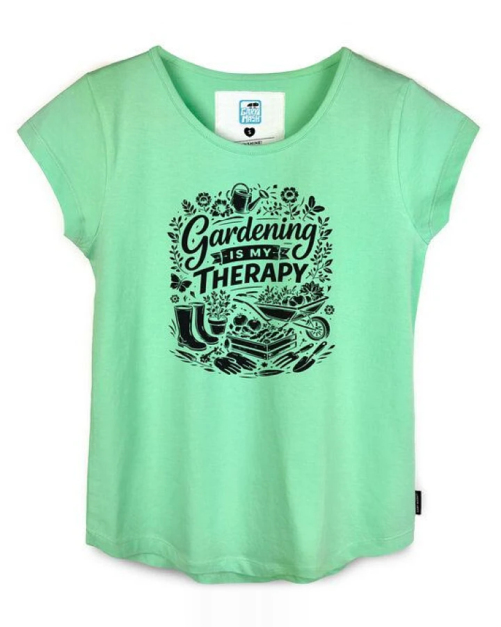 GARY MASH Shirt Asheville Gardening is my therapie aus Bio-Baumwolle