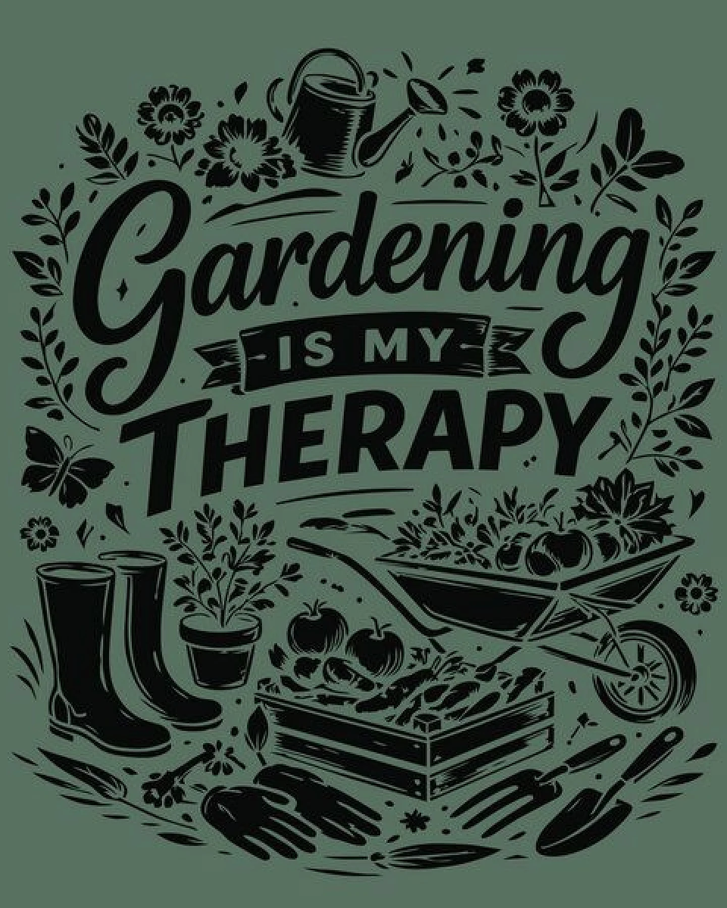 GARY MASH Shirt Asheville Gardening is my therapie aus Bio-Baumwolle – Ansicht 2