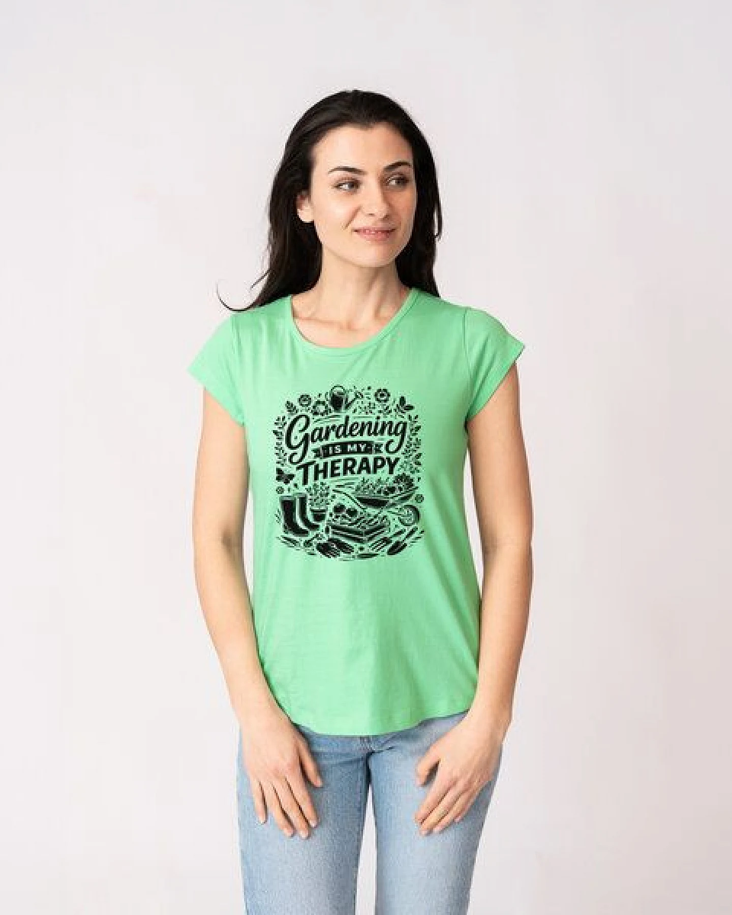 GARY MASH Shirt Asheville Gardening is my therapie aus Bio-Baumwolle – Ansicht 3