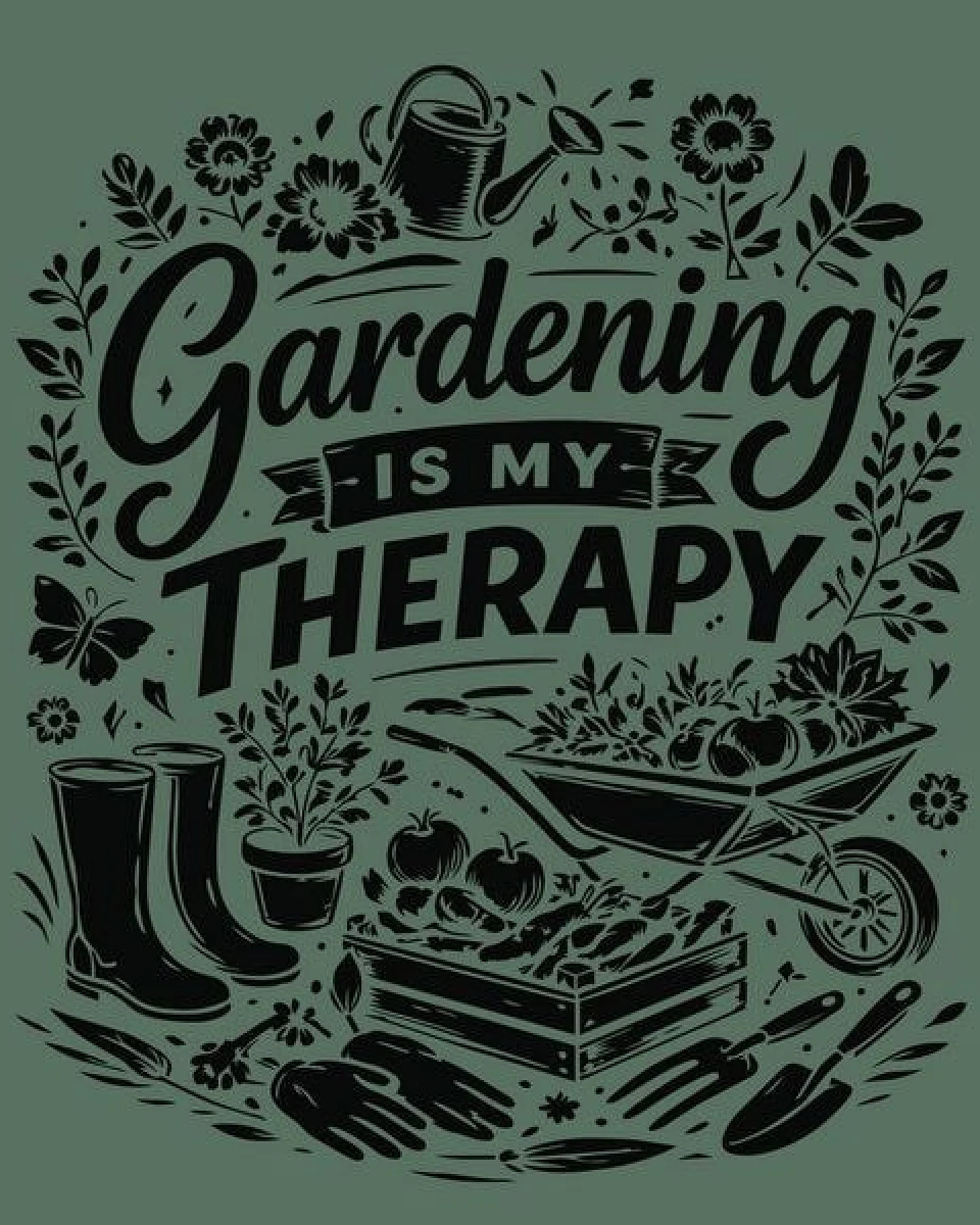 GARY MASH Shirt Asheville Gardening is my therapie aus Bio-Baumwolle – Ansicht 2