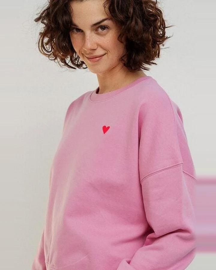 Kultgut Artdesign - Goodness Pulloversweater im Boxistyle / Red Heart