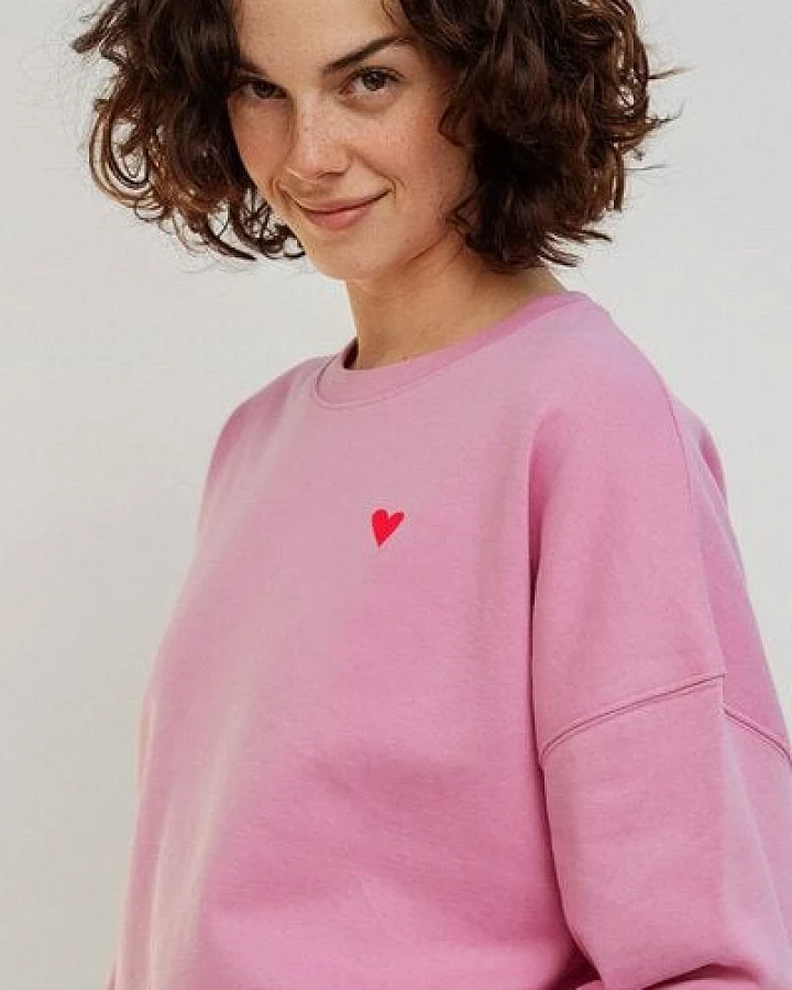 Kultgut Artdesign - Goodness Pulloversweater im Boxistyle / Red Heart