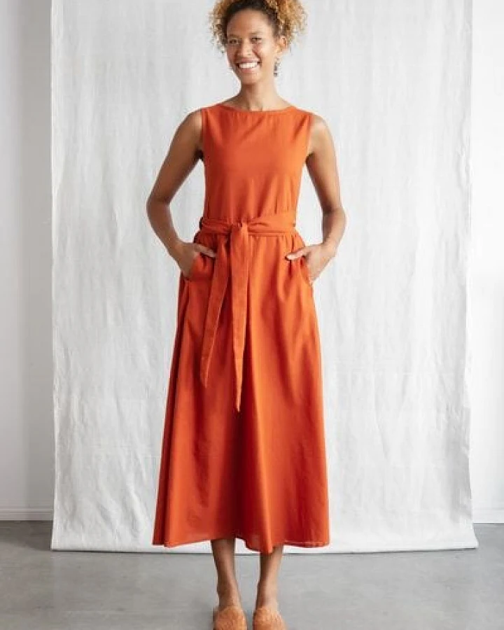 Jyoti - Fair Works Bio-Baumwoll Kleid Khushi Terracotta