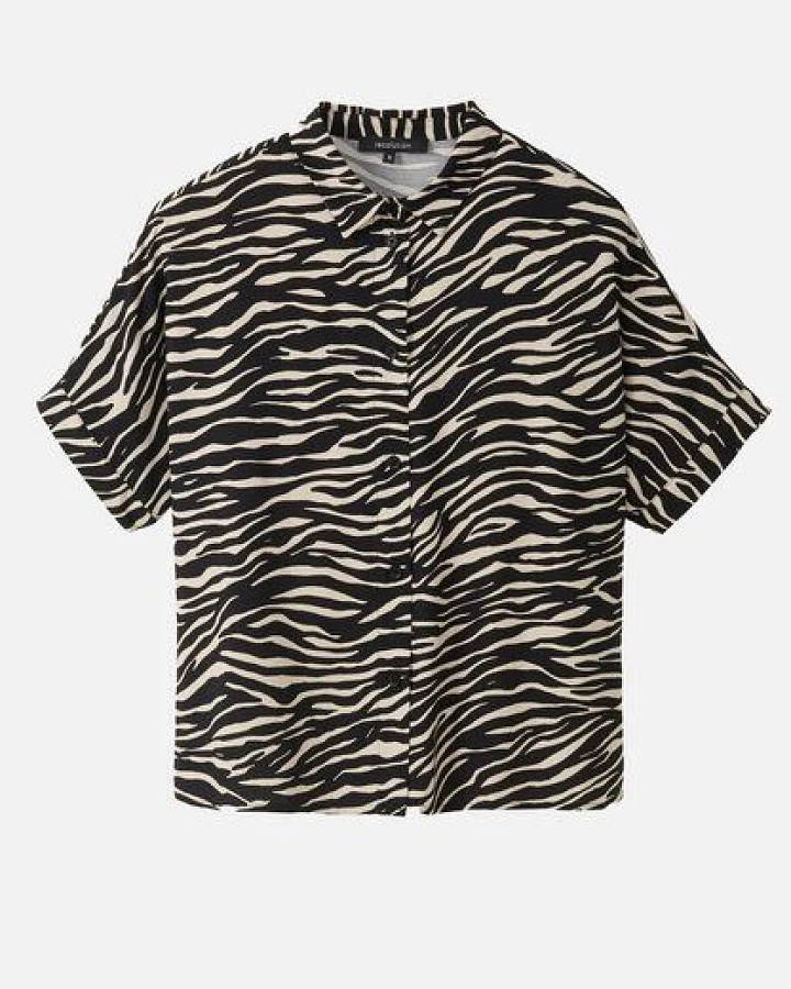 Damen Bluse aus LENZING ECOVERO Viskose - LOTUS ZEBRA - recolution