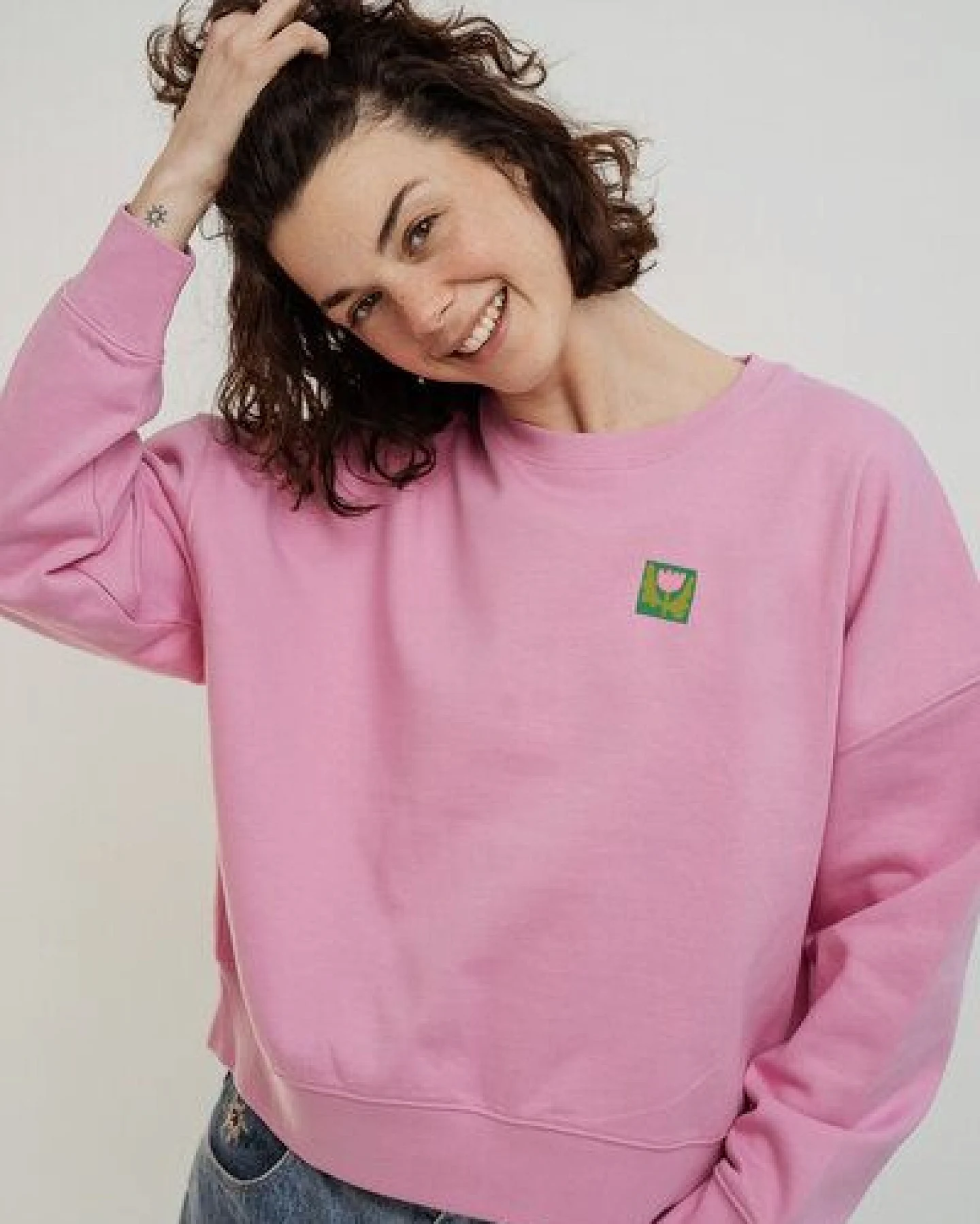 Kultgut Artdesign - Goodness Pulloversweater im Boxistyle / Little Flower – Ansicht 2
