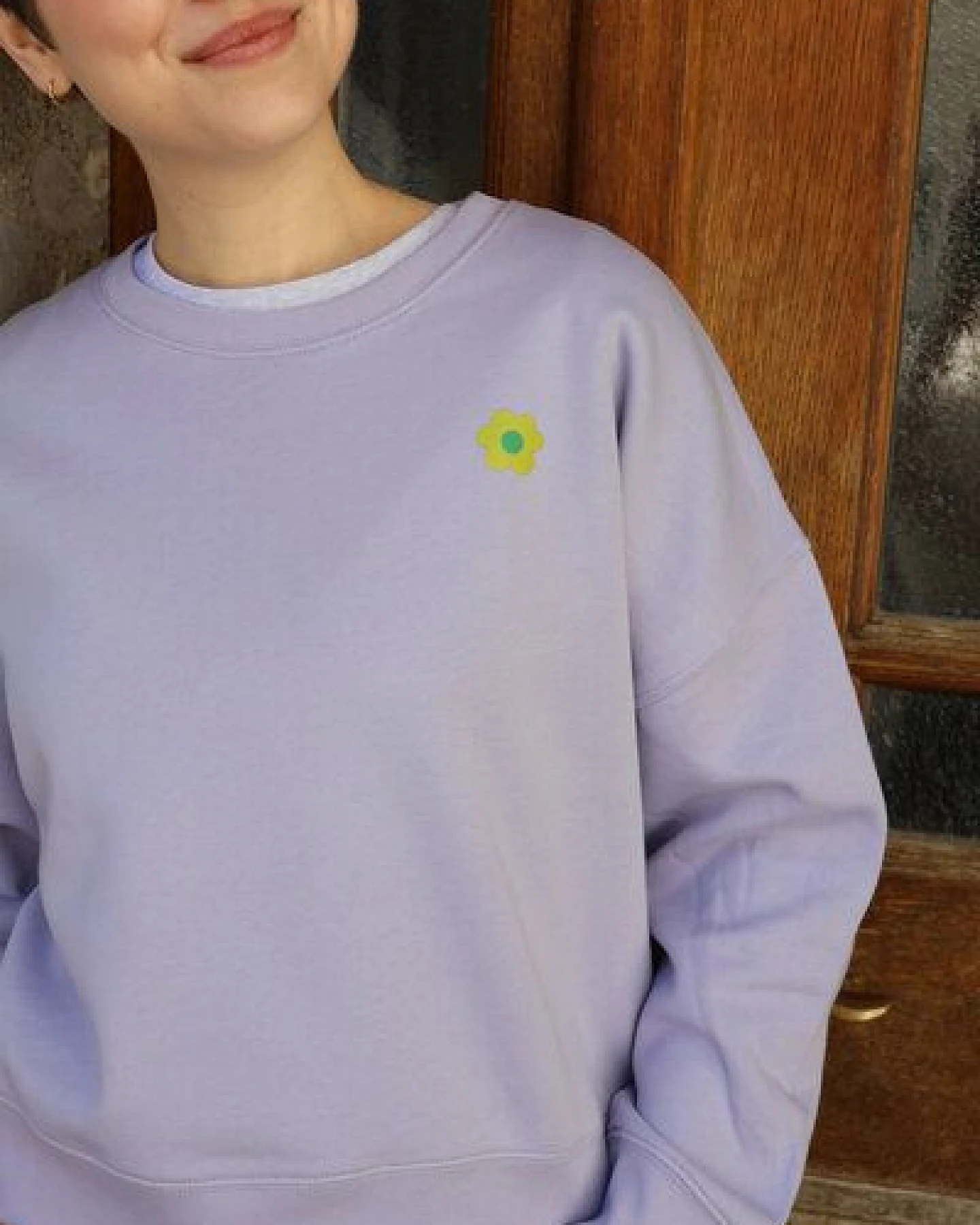 Kultgut Artdesign - Goodness Pulloversweater im Boxistyle / Little Flower – Ansicht 2