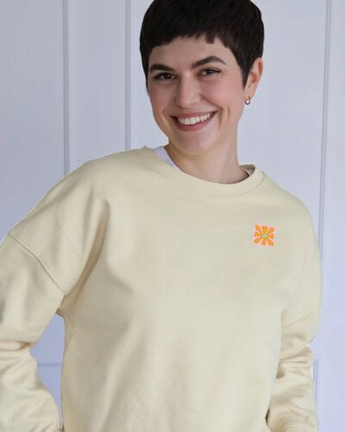 Kultgut Artdesign - Goodness Pulloversweater im Boxistyle / Little Flower – Ansicht 2