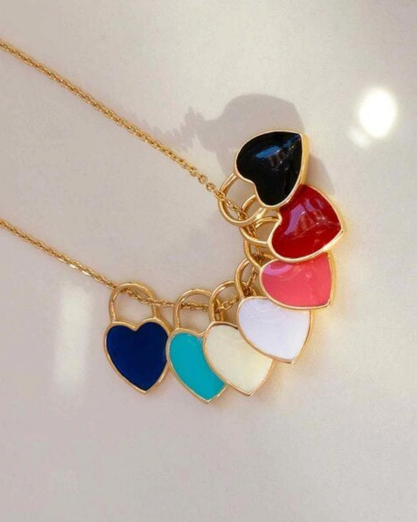 fejn jewelry Anhänger 'Heart' - bunte Herz Anhänger – Ansicht 2