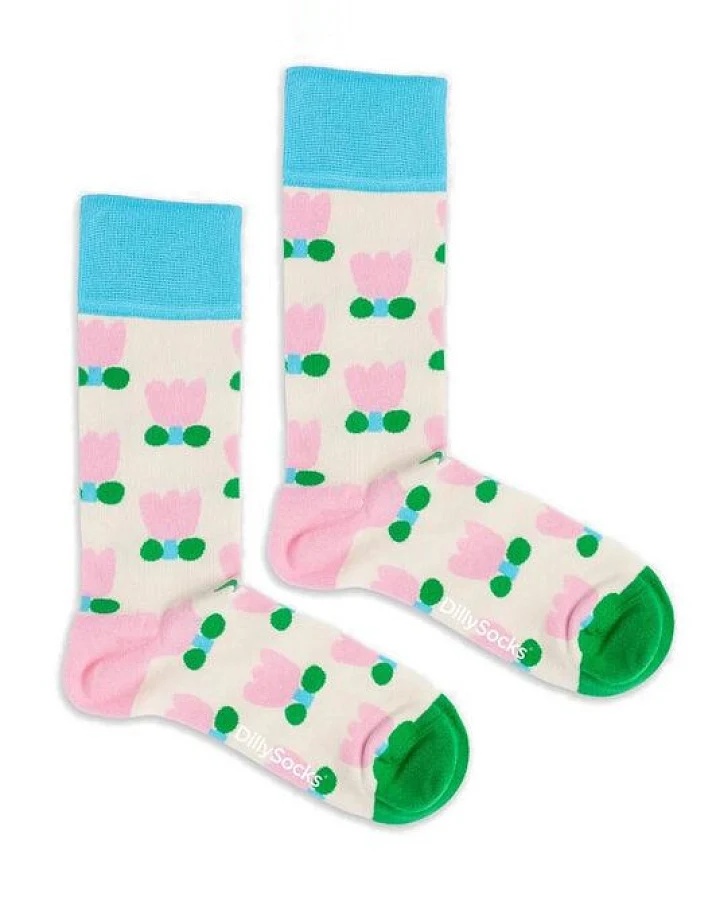 DillySocks Socken Tiny Tulips aus Biobaumwoll-Mix