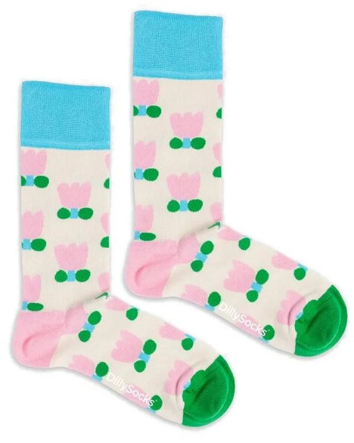 DillySocks Socken Tiny Tulips aus Biobaumwoll-Mix