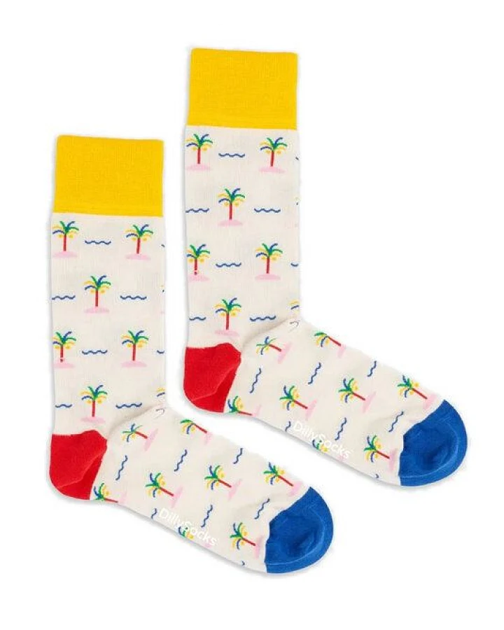 DillySocks Socken Palm Paradise aus Biobaumwoll-Mix