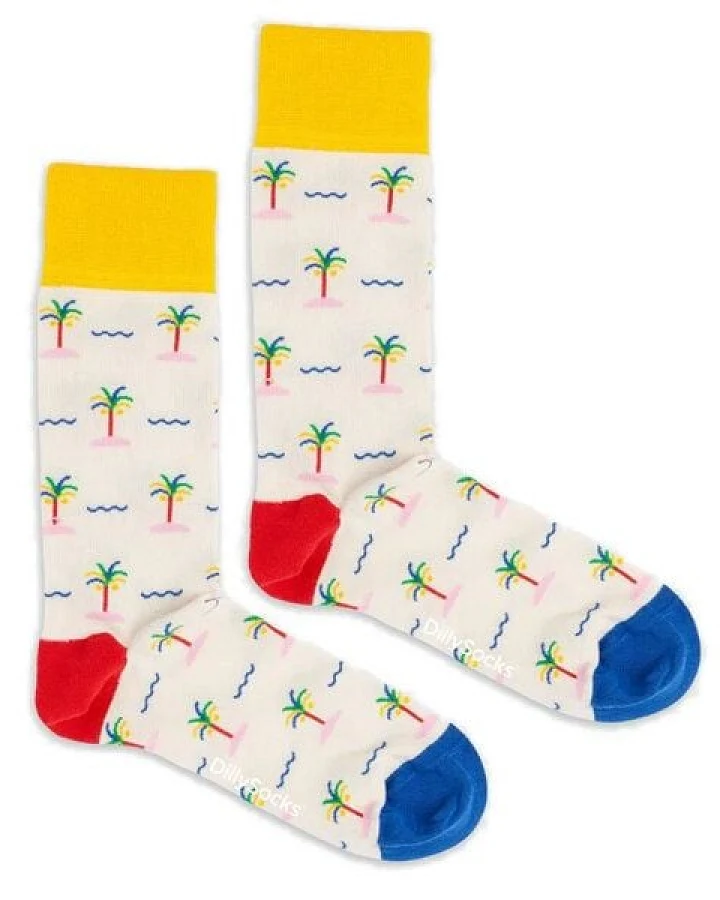 DillySocks Socken Palm Paradise aus Biobaumwoll-Mix