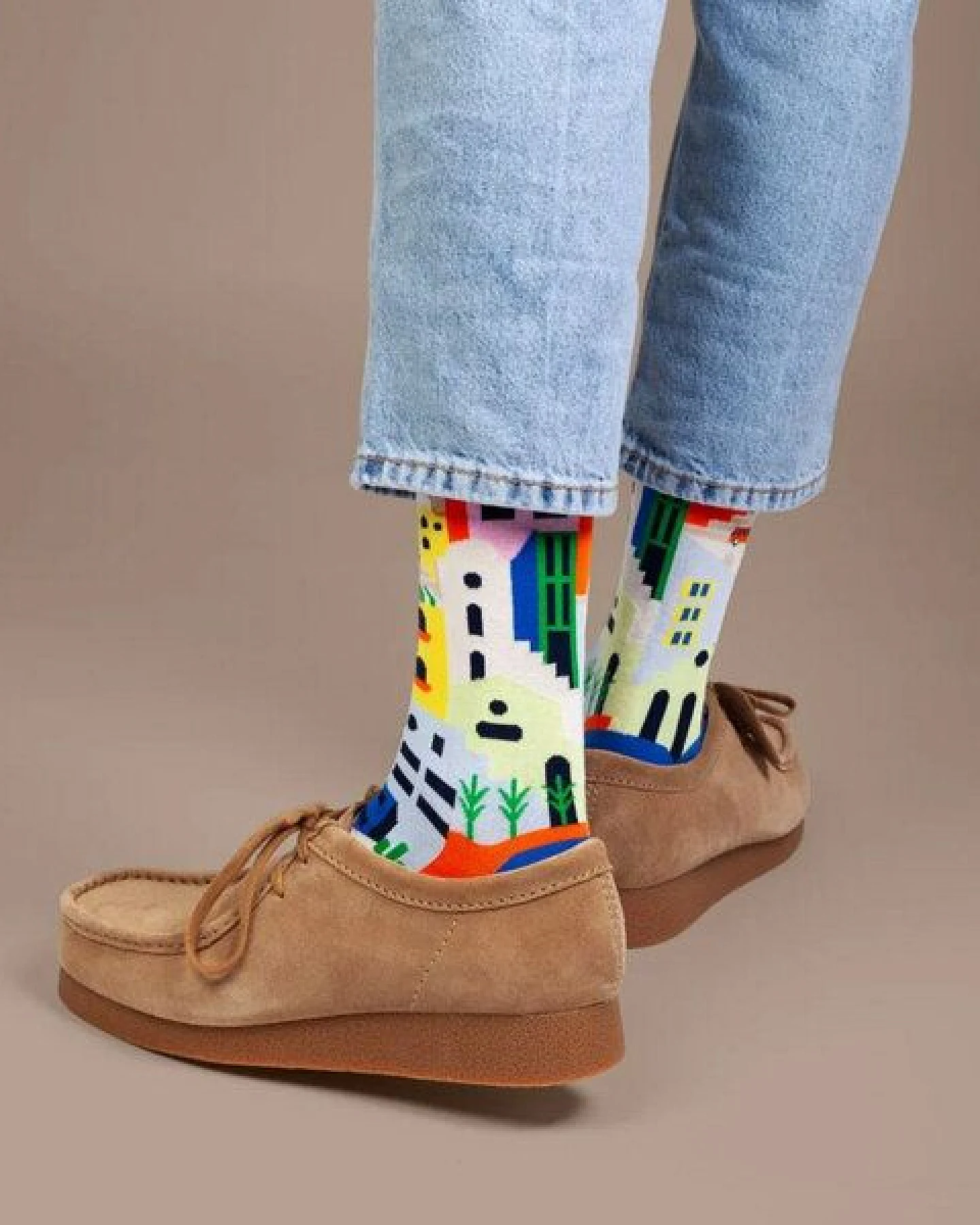 DillySocks Socken Coastal Town aus Biobaumwoll-Mix – Ansicht 3