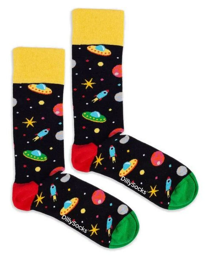DillySocks Socken Galactic Ride aus Biobaumwoll-Mix
