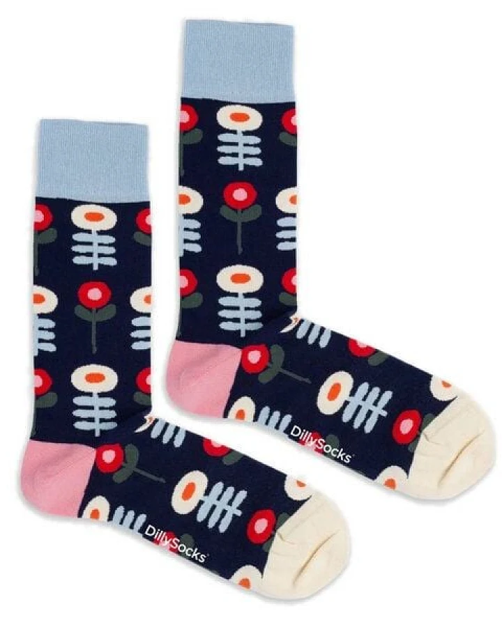 DillySocks Socken Nordic Bloom aus Biobaumwoll-Mix
