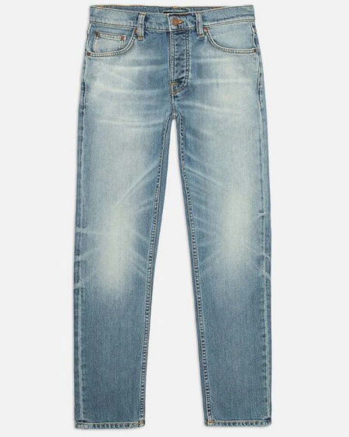 Nudie Jeans Solid Ollie Jeans aus Bio-Baumwolle - Salt Water