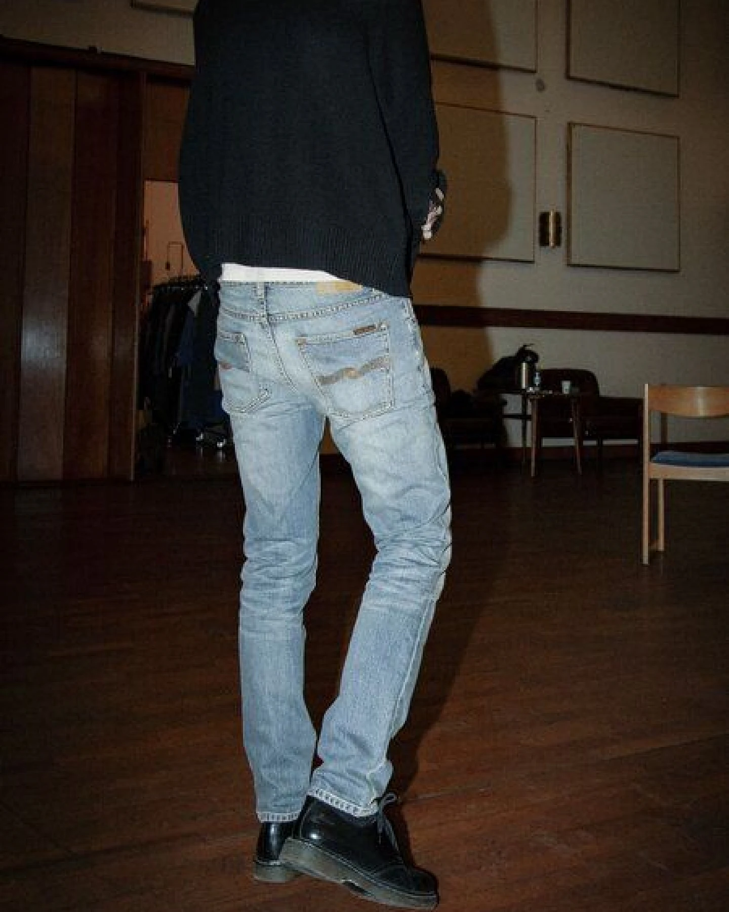 Nudie Jeans Solid Ollie Jeans aus Bio-Baumwolle - Salt Water – Ansicht 4