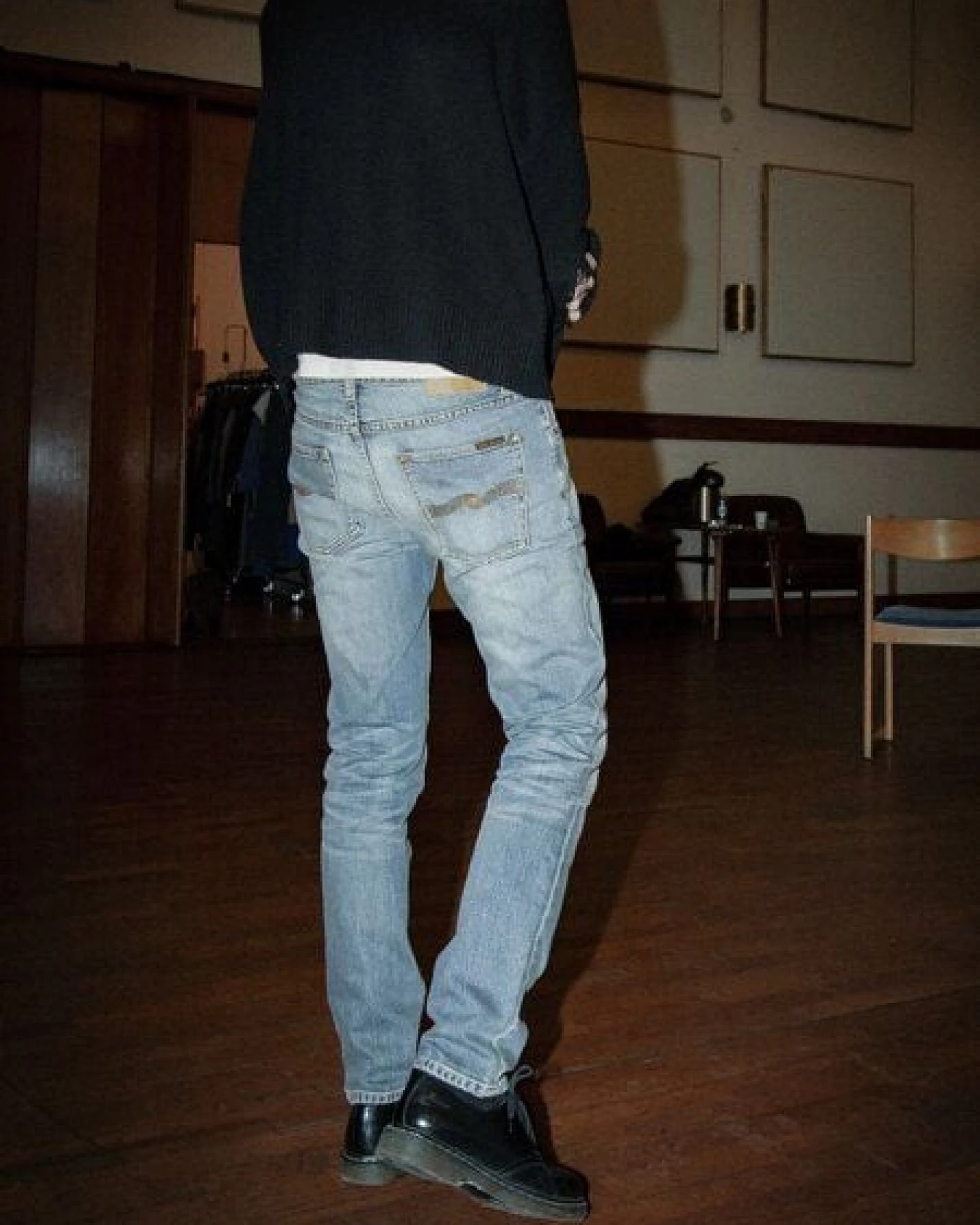 Nudie Jeans Solid Ollie Jeans aus Bio-Baumwolle - Salt Water – Ansicht 4
