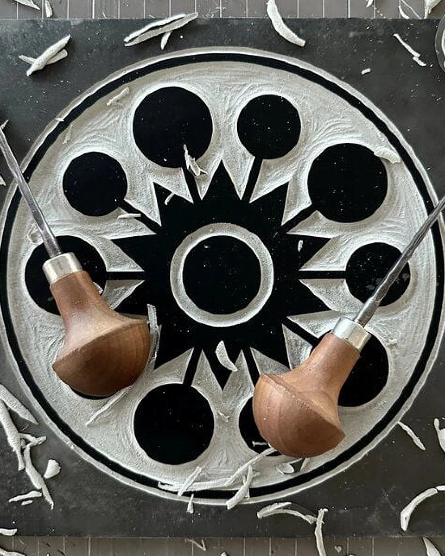 Veskor Cassiopeia FALKNER'S CIRCLE Kornkreis Linoldruck – Ansicht 4