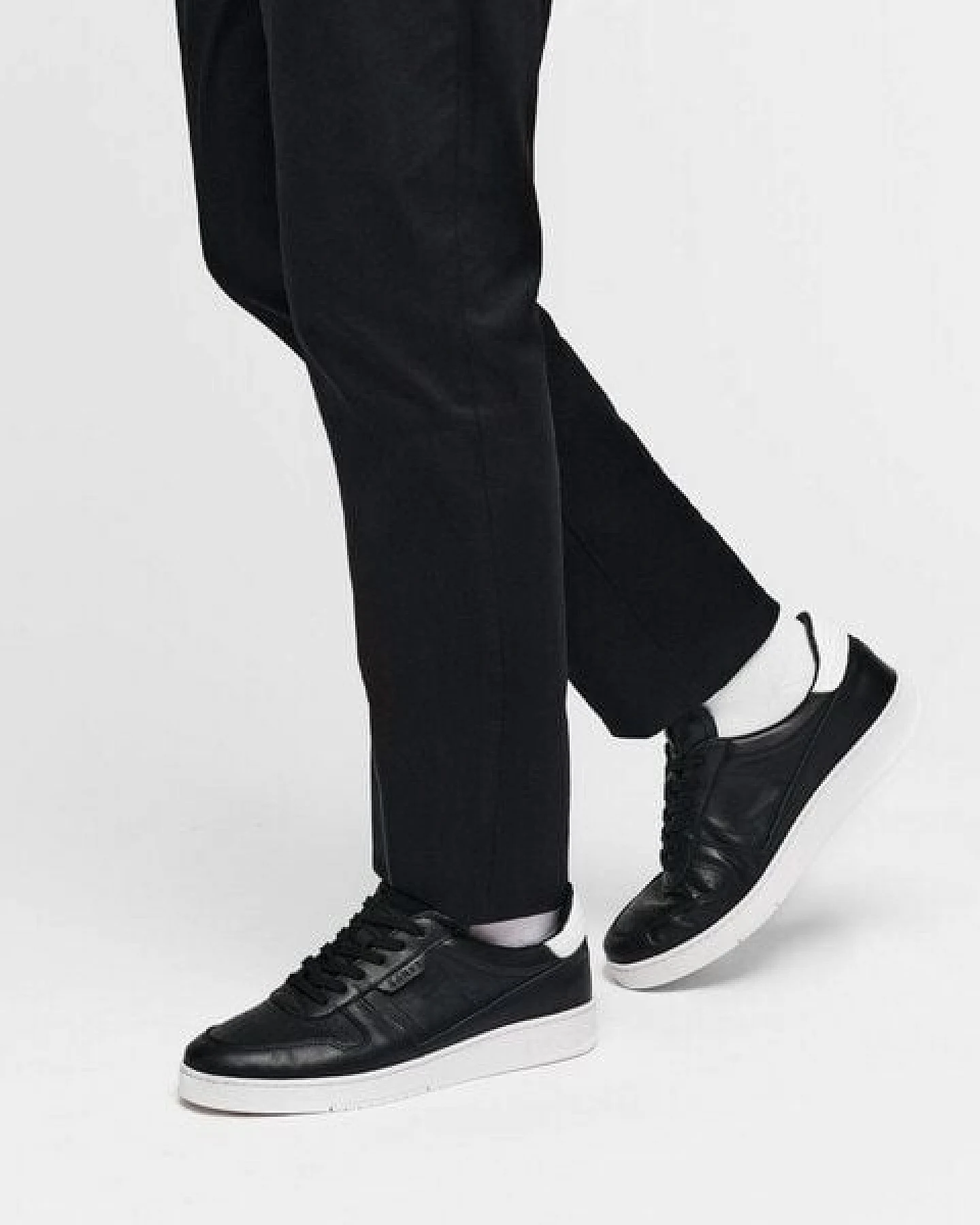 SANVT Der Court Sneaker - Schwarz / Leder – Ansicht 2