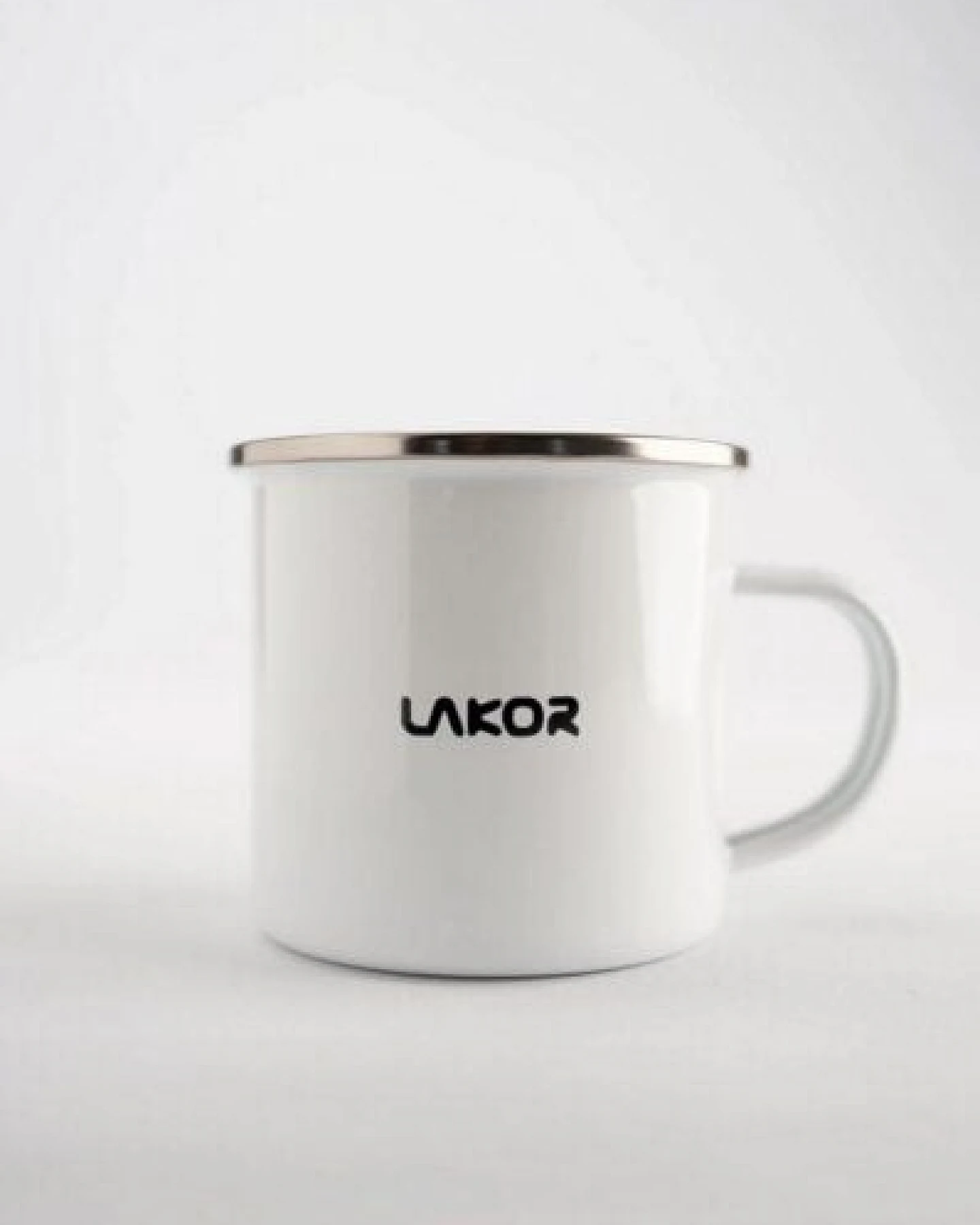 LAKOR Off To Work Emaille Tasse – Ansicht 2