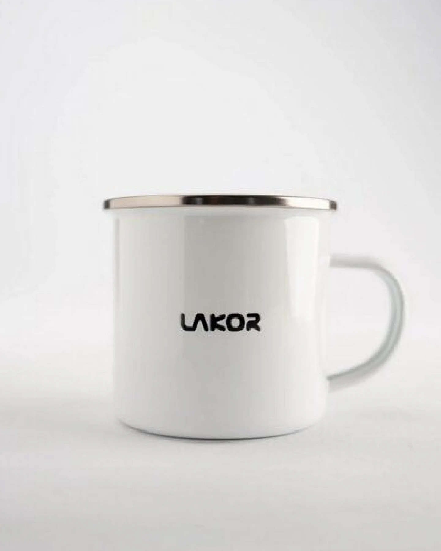 LAKOR Off To Work Emaille Tasse – Ansicht 2