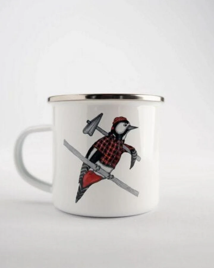LAKOR Woodpecker Emaille Tasse