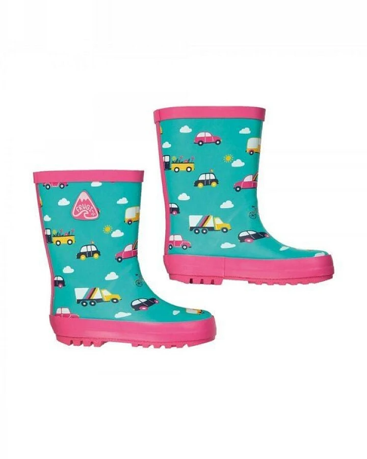 Frugi Gummistiefel Fahrzeuge - Aqua Rainbow Roads
