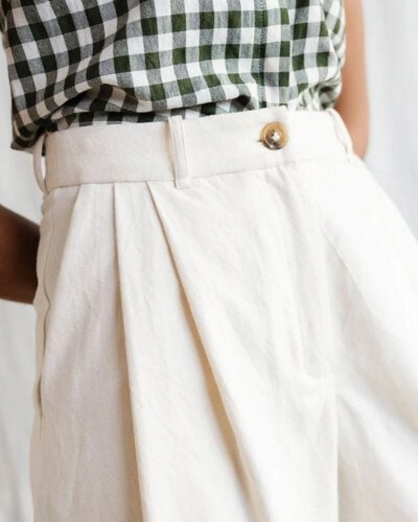 Jyoti - Fair Works Bio-Baumwoll Culotte Awasi Ecru – Ansicht 4