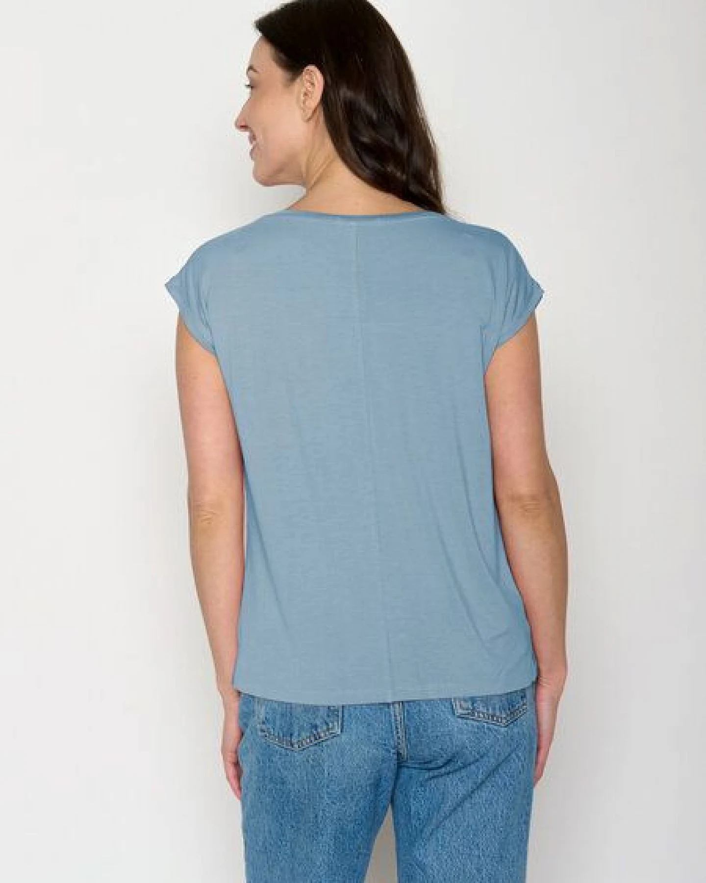 GREENBOMB Bike Handdrawn Timid - Lässiges Shirt aus LENZING TENCEL Mix / hochwertiger Print / Fair & Vegan – Ansicht 4