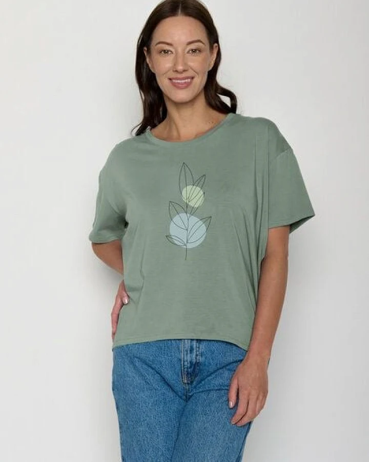 GREENBOMB Bloom Classic Feel - Lässiges T-Shirt aus Bio-Baumwoll-Mix / hochwertiger Print / GOTS / Fair & Vegan