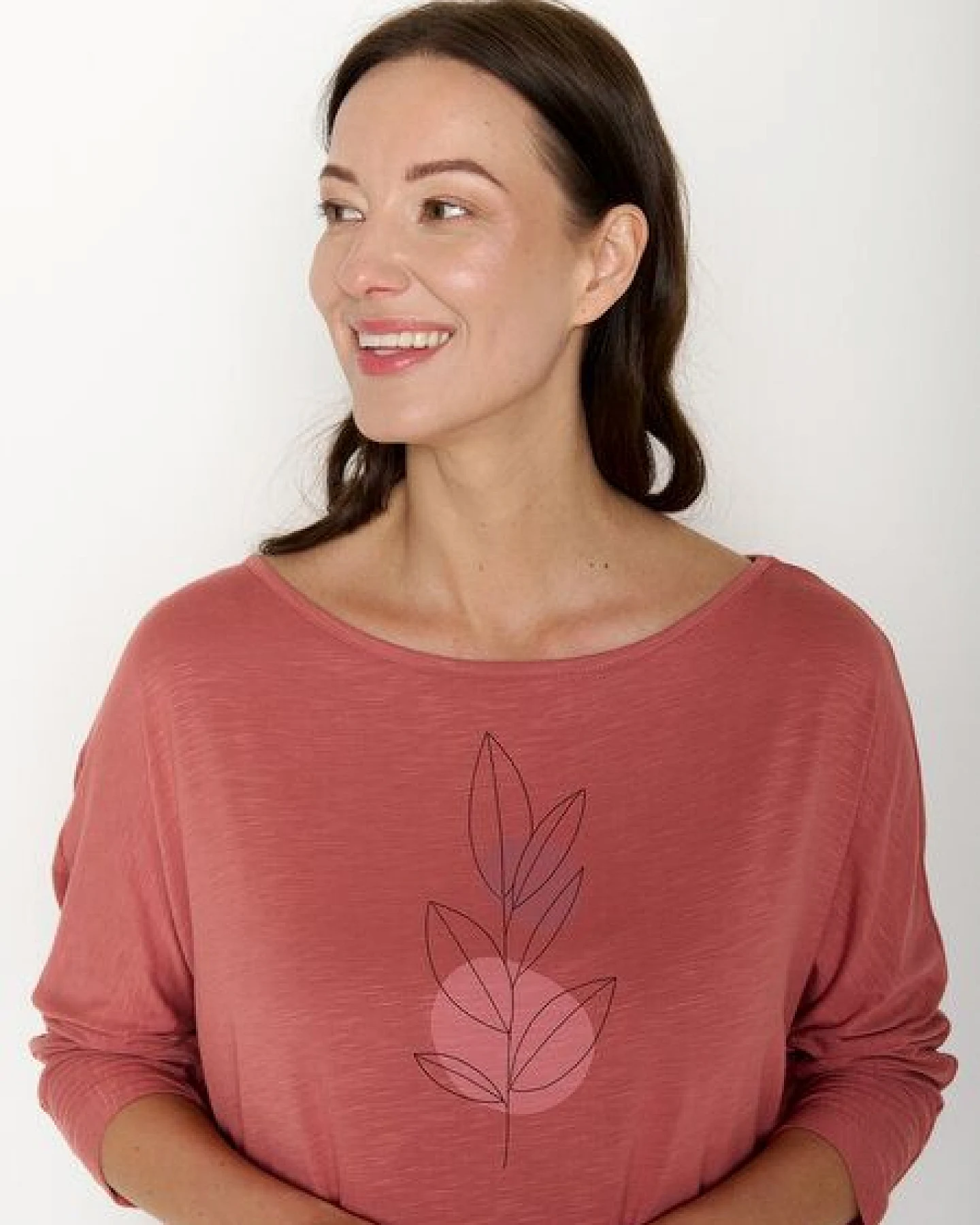 GREENBOMB Bloom Classic Simper - Gemütliches Longsleeve aus Viskose (LENZING ECOVERO) Mix / hochwertiger Print / Fair & Vegan – Ansicht 2
