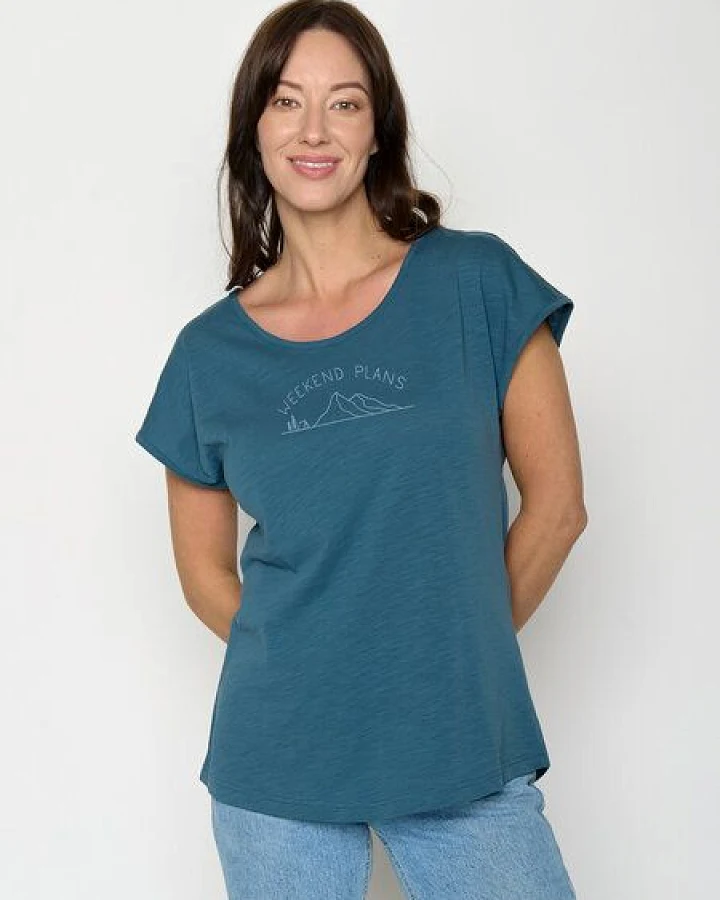GREENBOMB Weekend Plans Cool - Lässiges T-Shirt aus Bio-Baumwolle / hochwertiger Print / GOTS / Fair & Vegan
