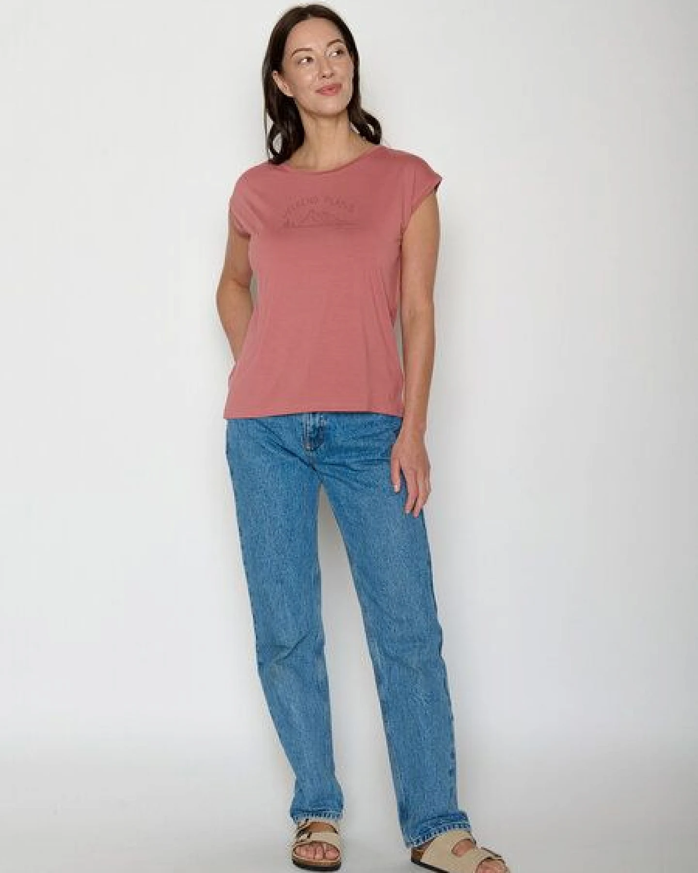 GREENBOMB Weekend Plans Timid - Lässiges Shirt aus LENZING TENCEL Mix / hochwertiger Print / Fair & Vegan – Ansicht 3