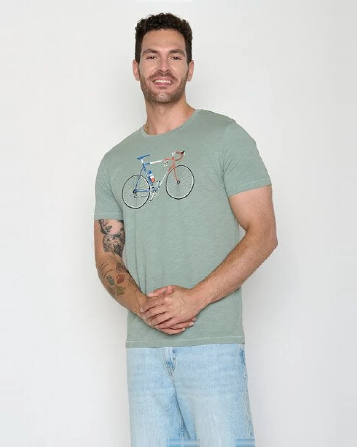 GREENBOMB Bike Jacques Spice - Sportliches T-Shirt aus Bio-Baumwolle / hochwertiger Print / GOTS / Fair & Vegan
