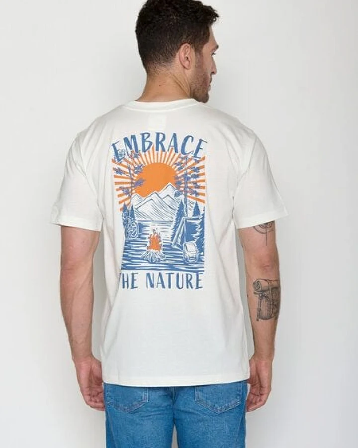 GREENBOMB Embrace Nature Fusion - Lässiges Oversize-T-Shirt aus Bio-Baumwolle / hochwertiger Print / GOTS / Fair & Vegan