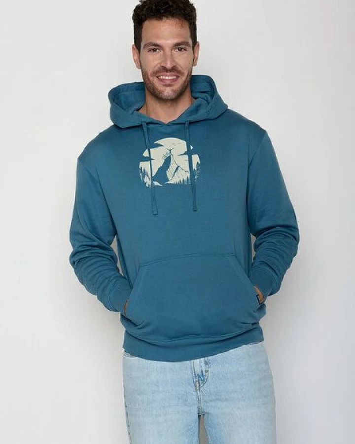 GREENBOMB Nature Clouds Ride Joy - Gemütlicher Hoodie aus Bio-Baumwolle / hochwertiger Print / GOTS / Fair & Vegan