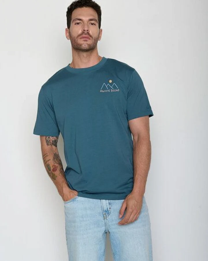 GREENBOMB Nowhere Bound Fusion - Lässiges Oversize-T-Shirt aus Bio-Baumwolle / hochwertiger Print / GOTS / Fair & Vegan