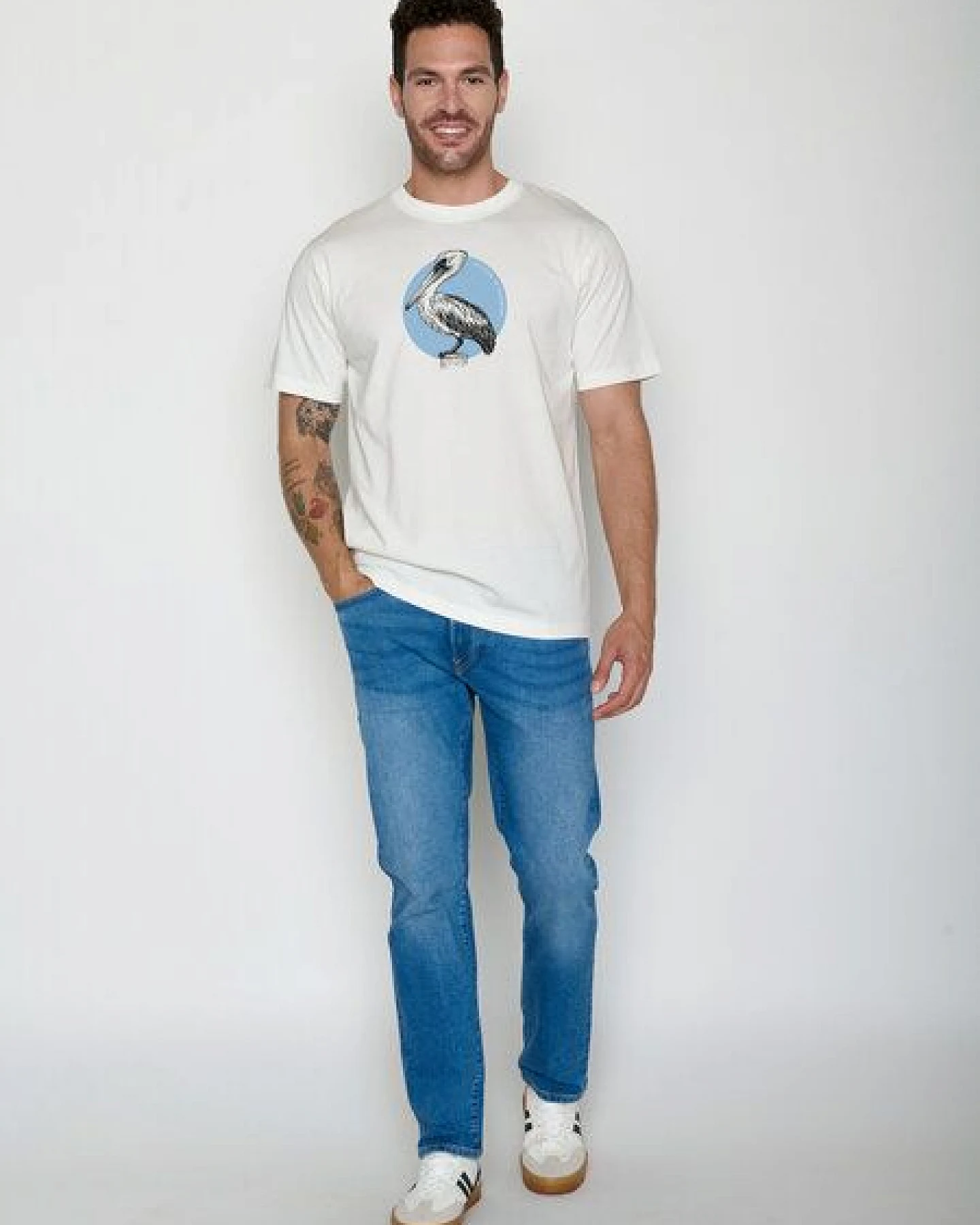 GREENBOMB Pelican Paradise Fusion - Lässiges Oversize-T-Shirt aus Bio-Baumwolle / hochwertiger Print / GOTS / Fair & Vegan – Ansicht 3