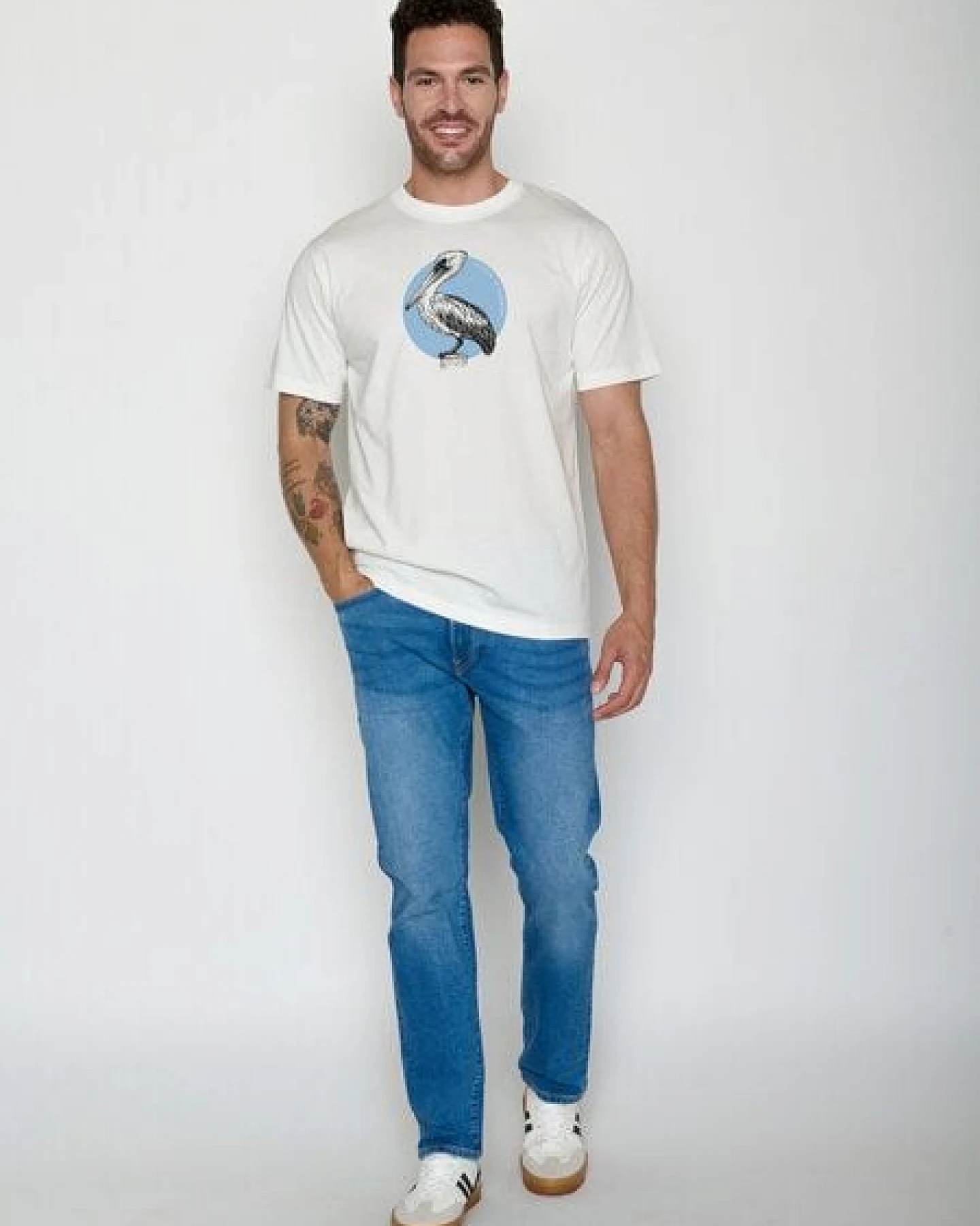 GREENBOMB Pelican Paradise Fusion - Lässiges Oversize-T-Shirt aus Bio-Baumwolle / hochwertiger Print / GOTS / Fair & Vegan – Ansicht 3