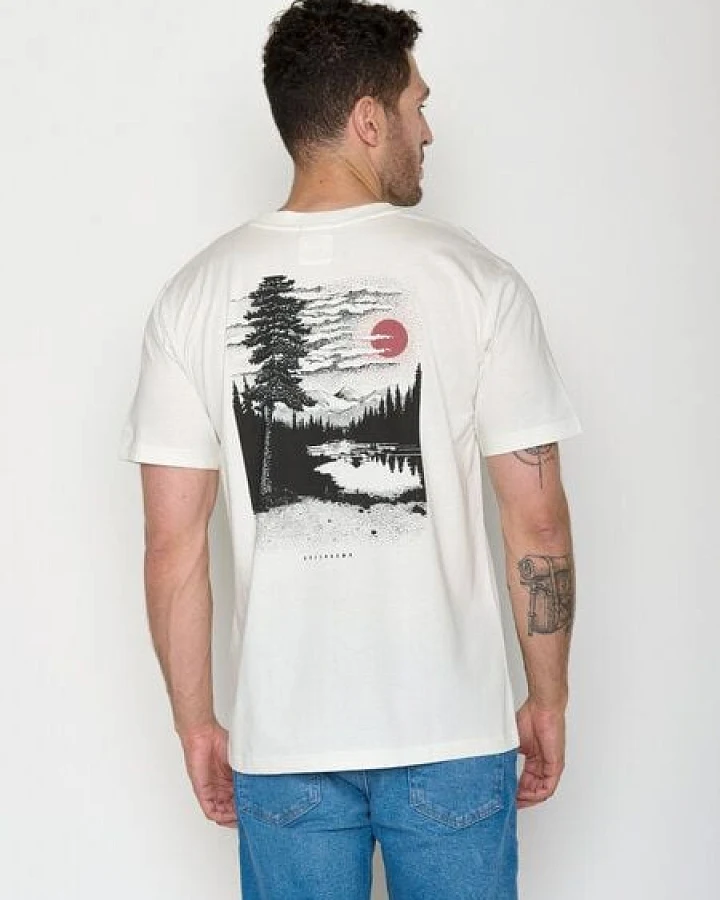 GREENBOMB River Idyll Fusion - Lässiges Oversize-T-Shirt aus Bio-Baumwolle / hochwertiger Print / GOTS / Fair & Vegan