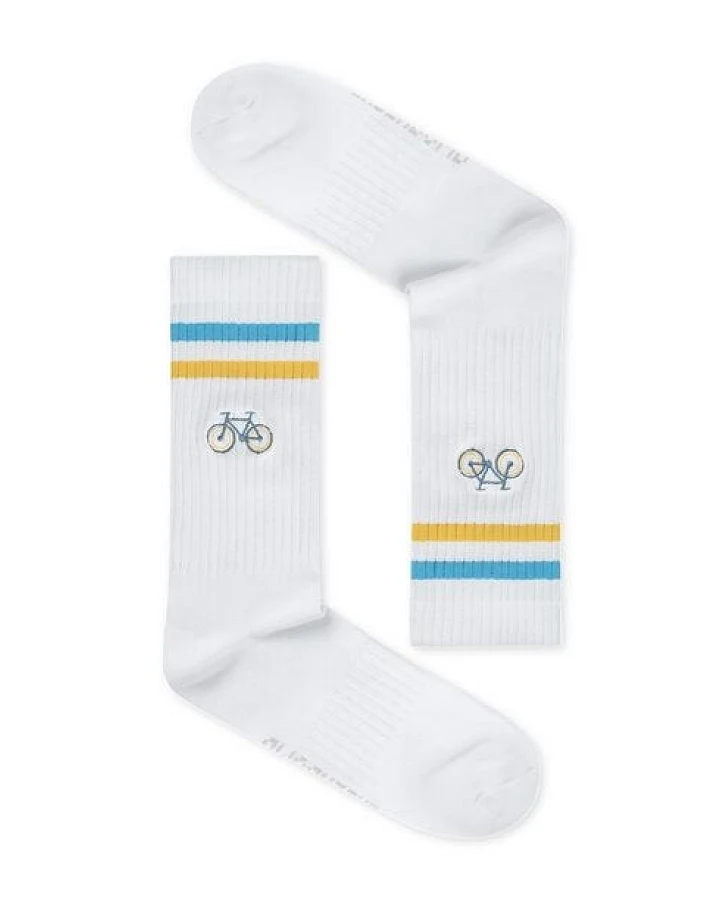 GREENBOMB Bike Loop Tennis Socks - Lässige Socken aus Bio-Baumwoll Mix / hochwertiger Print / Fair & Vegan