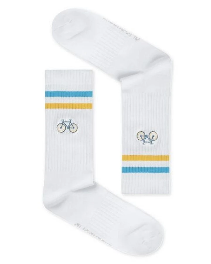 GREENBOMB Bike Loop Tennis Socks - Lässige Socken aus Bio-Baumwoll Mix / hochwertiger Print / Fair & Vegan