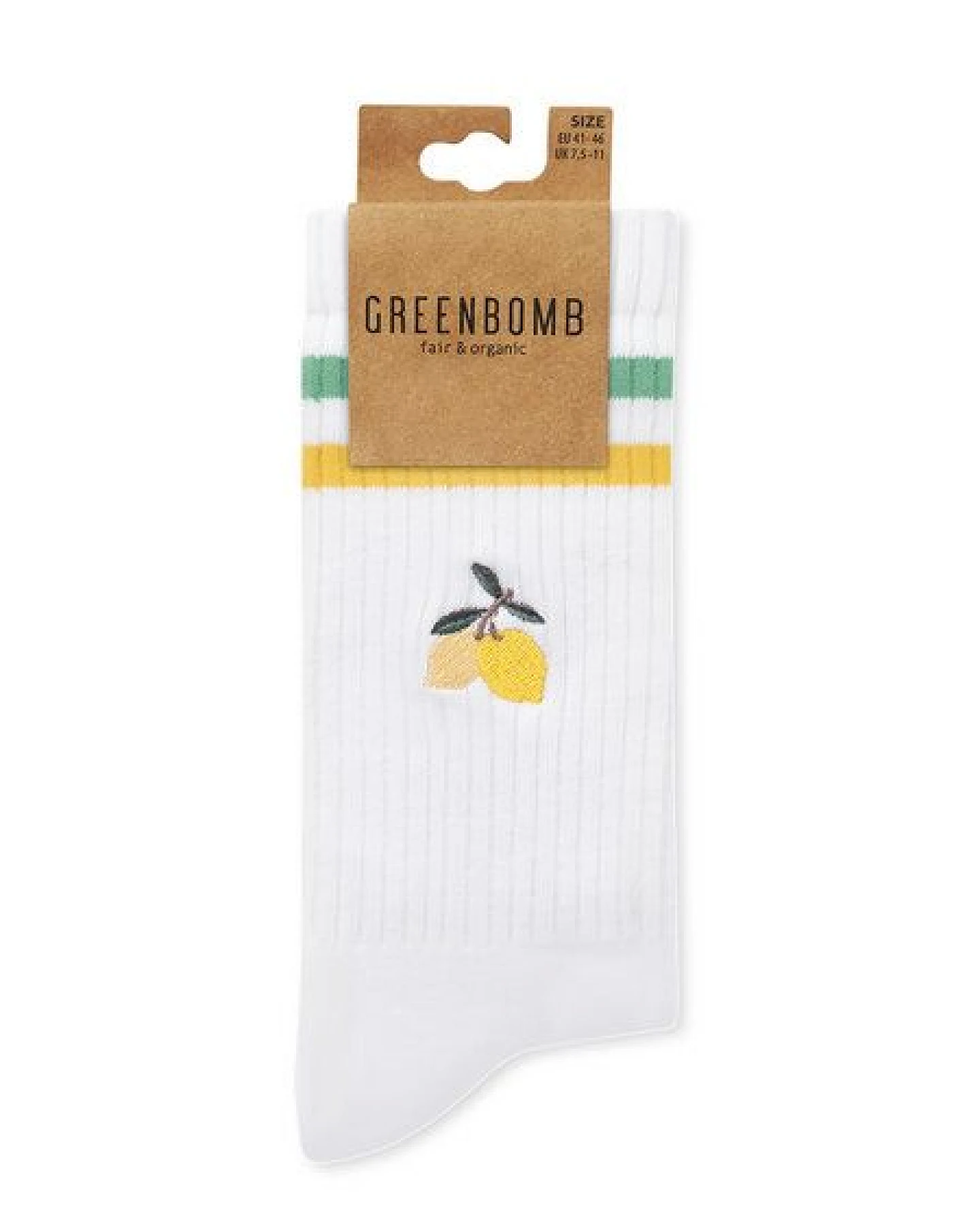 GREENBOMB Lemon Tennis Socks - Lässige Socken aus Bio-Baumwoll Mix / hochwertiger Print / Fair & Vegan – Ansicht 4