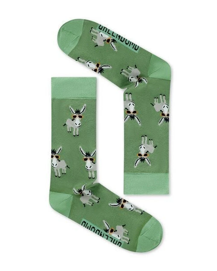 GREENBOMB Funky Donkey Socks - Lässige Socken aus Bio-Baumwoll Mix / hochwertiger Print / Fair & Vegan