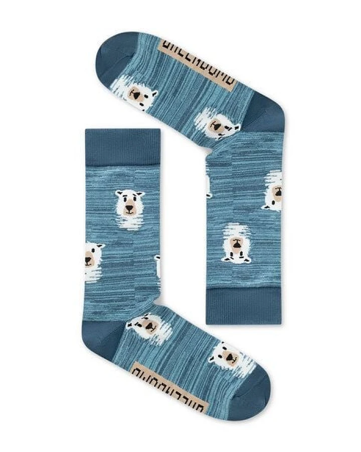 GREENBOMB Icebear Hunt 2 Socks - Lässige Socken aus Bio-Baumwoll Mix / hochwertiger Print / Fair & Vegan